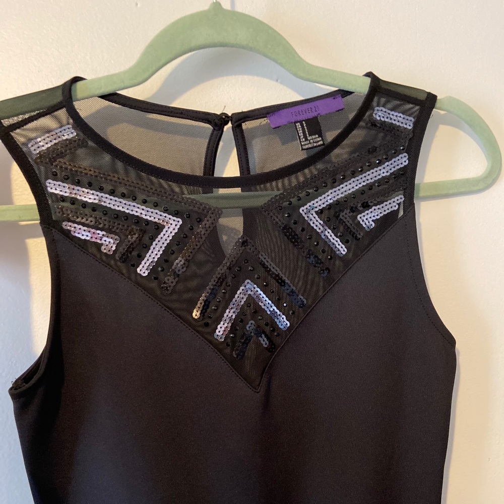 Mini black bodycon dress